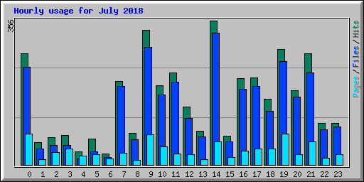 Hourly usage for July 2018