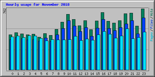 Hourly usage for November 2018