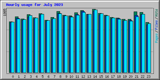 Hourly usage for July 2023