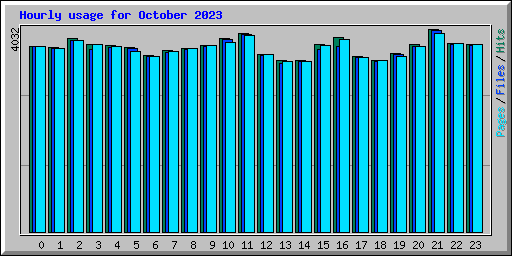 Hourly usage for October 2023