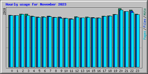 Hourly usage for November 2023