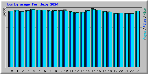 Hourly usage for July 2024
